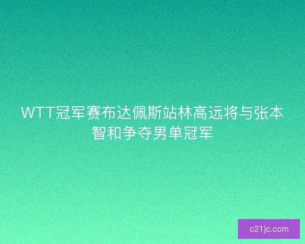 WTT冠军赛布达佩斯站林高远将与张本智和争夺男单冠军 WTT冠军赛布达佩斯站林高远将与张本智和争夺男单冠军